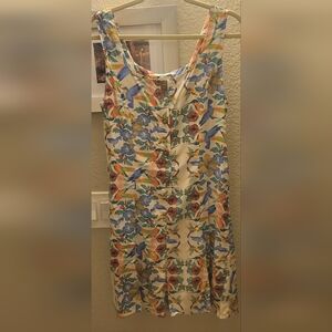 Dancing Days By Banned Retro Hummingbird Floral Print Romper Sz Med